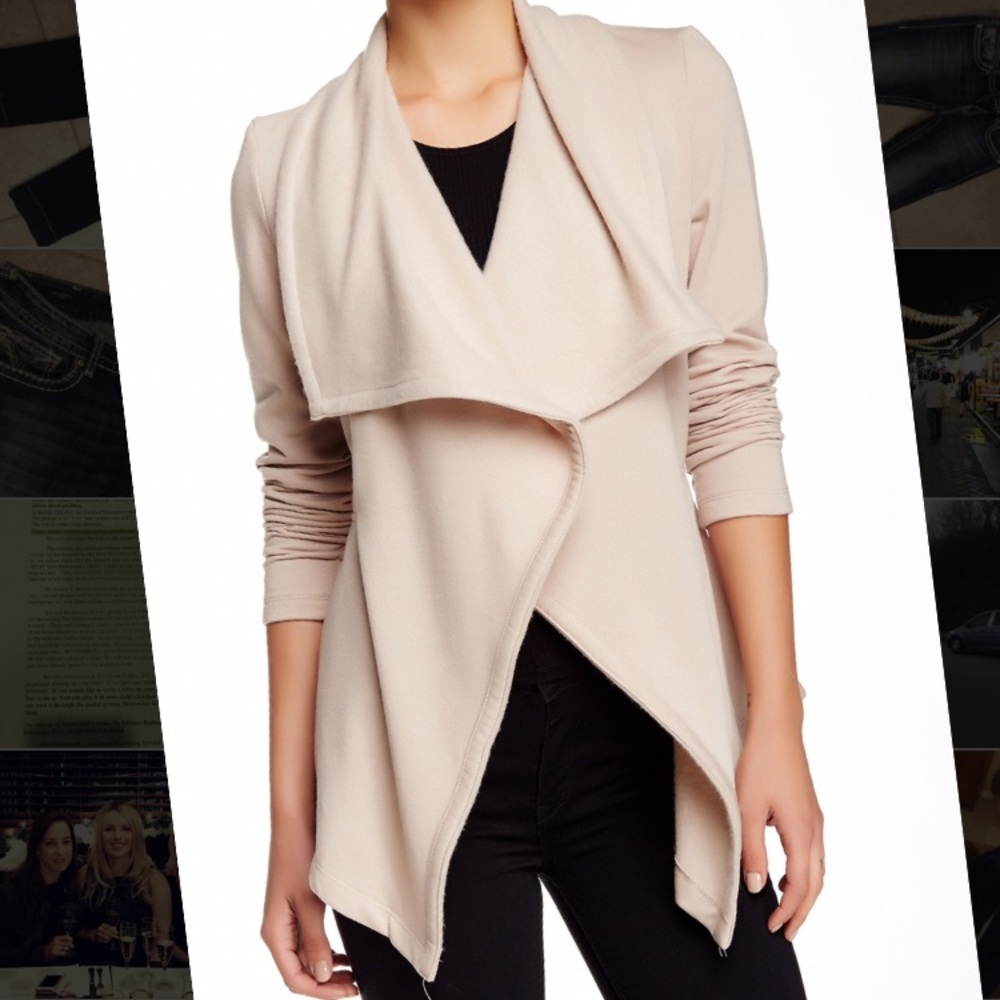 BNCI waterfall cardigan. EUC. Cream color